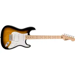 SQUIER SONIC STRATOCASTER ELECTRIC GUITAR 2-COLOR SUNBURST, MAPLE FINGERBOARD