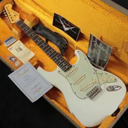 FENDER CUSTOM SHOP 1963 STRATOCASTER RELIC OLYMPIC WHITE USED ELECTRIC GUITAR