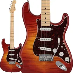 FENDER 2024 COLLECTION HYBRID II STRATOCASTER FLAME SUNSET ORANGE