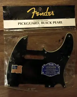 NEW - FENDER STANDARD TELE PICKGUARD, 4-PLY BLACK PEARL, 099-2151-000