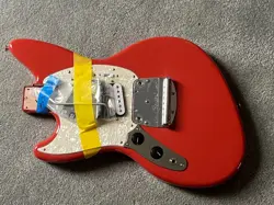 FENDER COBAIN JAGSTANG GUITAR LOADED BODY RED LEFTY LEFTHANDED 6 LB 4 OZ