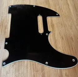 GENUINE FENDER BLACK 3-PLY STANDARD 8 HOLE TELECASTER PICKGUARD
