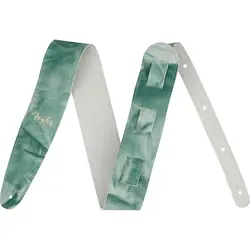 FENDER TIE-DYE LEATHER STRAP GREEN