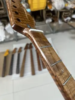 AAAA 22 FRETS ROASTED FLAME MAPLE HANDLE ST ELECTRIC GUITAR NECK GLOSS  FENDER