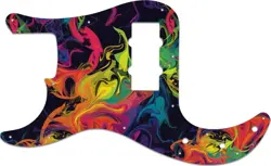 WD CUSTOM PICKGUARD FOR LEFT HAND FENDER BLACKTOP PRECISION BASS #GP01 RAINBO...