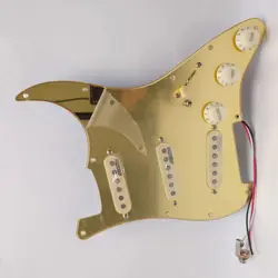 PREWIRED LOADED PICKGUARD SSS ALNICO 5 SINGLE COIL PICKUPS FOR FENDER ST GUITAR