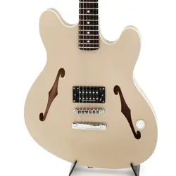 FENDER TOM DELONGE STARCASTER USED MAPLE BODY SATIN SHORELINE GOLD W/SOFT CASE