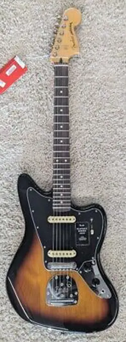 FENDER PLAYER II JAGUAR GUITAR, ROSEWOOD FINGERBOARD, 3 COLOR SUNBURST  - MIM