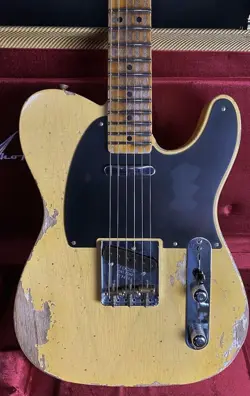 FENDER CUSTOM SHOP '52 TELECASTER HEAVY RELIC AGED NOCASTER BLONDE - USED