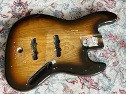 1980 1981 FENDER JAZZ BASS BODY HEAVY ASH SUNBURST