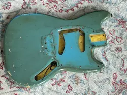 1965 FENDER MUSICMASTER DUO SONIC GUITAR BODY DAPHNE BLUE HEAVY