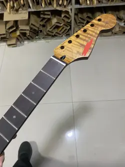 S S 22FRETS ROASTED FLAME MAPLE ELECTRIC GUITAR NECK FENDER STRAT AAA TIGER 25.5