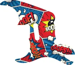 WD CUSTOM PICKGUARD FOR LEFT HAND FENDER PAWN SHOP '51 #GCM01 COMIC BOOK GRAPHIC