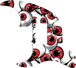 WD CUSTOM PICKGUARD FOR LEFT HAND FENDER PAWN SHOP '72 #GHA01 RED EYE GRAPHIC