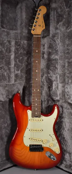 2015 FENDER AMERICAN ELITE STRATOCASTER AGED CHERRY SUNBURST W/OHSC