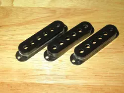 FENDER 1977 BLACK STRATOCASTER PICKUP COVERS
