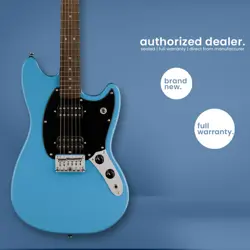 FENDER SQUIER - SONIC MUSTANG - HH ELECTRIC GUITAR - CALIFORNIA BLUE