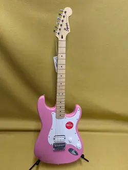 037-3302-555 SQUIER BY FENDER SONIC STRATOCASTER HT H PINK GUITAR MAPLE NECK