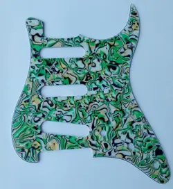 3 PLY 11 HOLE GREEN SHELL SSS PICKGUARD FOR FENDER STRAT ELECTRIC GUITAR PARTS