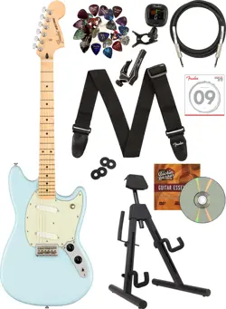 FENDER PLAYER MUSTANG - SONIC BLUE W/ STAND