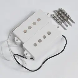 4 STRING WHITE HUMBUCKER PICKUPS FOR FENDER P BASS ELECTRIC PICKUP GUITAR PARTS