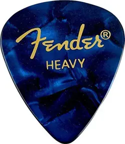 FENDER 351 PREMIUM CELLULOID GUITAR PICKS - HEAVY, BLUE MOTO - 12-PACK (1 DOZEN)