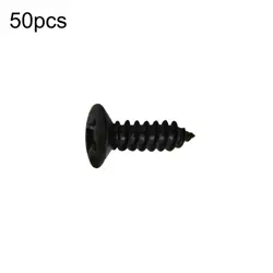 50PCS BLACK ELECTRIC GUITAR BASS PICKGUARD SCREWS FOR FENDER STRAT/TELE A