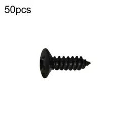 50PCS BLACK ELECTRIC GUITAR BASS PICKGUARD SCREWS FOR FENDER STRAT/TELE D