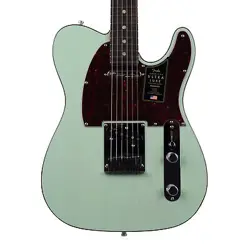 FENDER AMERICAN ULTRA LUXE TELECASTER ROSEWOOD - TRANSPARENT SURF GREEN