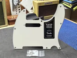 2023 FENDER PLAYER TELECASTER PICKGUARD - WHITE 3-PLY FOR TELE ELECTRIC GUITAR