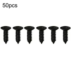 50PCS BLACK ELECTRIC GUITAR BASS PICKGUARD SCREWS FOR FENDER STRAT/TELE G