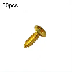50PCS GOLD ELECTRIC GUITAR BASS PICKGUARD SCREWS FOR FENDER STRAT/TELE I