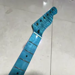 22 FRET BLUE GLOSS FLAME MAPLE GUITAR NECK FOR FENDER TELECASTER NECK PARTS