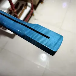 22 FRET BLUE GLOSS FLAME MAPLE GUITAR NECK FOR FENDER STRAT NECK REPLACE