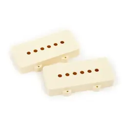 FENDER JAZZMASTER PICKUP COVERS IN AGED WHITE