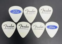 LOT OF 7 VINTAGE FENDER GUITAR PICKS  FORD ADVERTISING 1 1/4