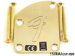 FENDER CUSTOM SHOP AMERICAN CUSTOM STRATOCAST NOS NECK PLATE STRAT CONTOUR GOLD