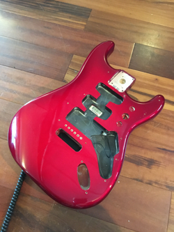 GENUINE FENDER CANDY APPLE RED BURST STRAT STRATOCASTER ALDER BODY 2 1/16