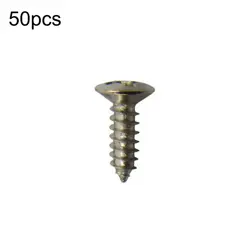 50PCS SILVER ELECTRIC GUITAR BASS PICKGUARD SCREWS FOR FENDER STRAT/TELE F