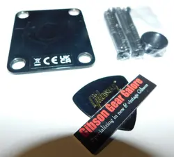 FENDER TOM DELONGE STARCASTER NECK PLATE BLACK GUITAR PARTS STRAT PROJECT TELE