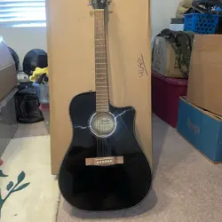 FENDER CD-60SCE 6 STRING ACOUSTIC-ELECTRIC GUITAR - BLACK