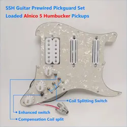 SSH PREWIRED LOADED PICKGUARD ALNICO 5 HUMBUCKER PICKUP FOR FENDER STRAT GUITAR