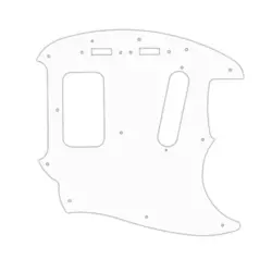 PICKGUARD FOR FENDER KURT COBAIN MUSTANG WHITE SOLID