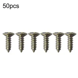 50PCS SILVER ELECTRIC GUITAR BASS PICKGUARD SCREWS FOR FENDER STRAT/TELE K