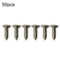 50PCS SILVER ELECTRIC GUITAR BASS PICKGUARD SCREWS FOR FENDER STRAT/TELE J