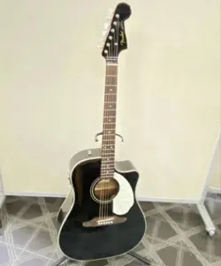 FENDER ACOUSTIC GUITAR BLACK MUSICAL INSTRUMENTS                         