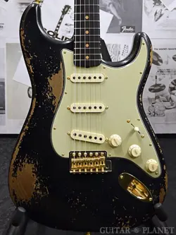 FENDER CUSTOM SHOP MBS 1963 STRATOCASTER HEAVY RELIC GOLD HARDWARE -AGED BLACK- 