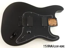 USA FENDER JIM ROOT STRATOCASTER MAHOGANY HH STRAT LOADED BODY, FLAT BLACK