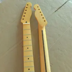 21 FRET TELE ELECTRIC GUITAR NECK YELLOW CANADA MAPLE FINGERBOARD FOR TL FENDER