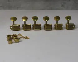 AGED GOLD KLUSON SINGLE LINE TUNERS  6 IN LINE FOR MID 60S FENDER STRAT TELE